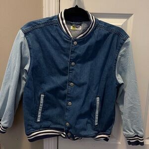 Boys’ Epic Threads Varsity Jean Jacket, Medium 8/10